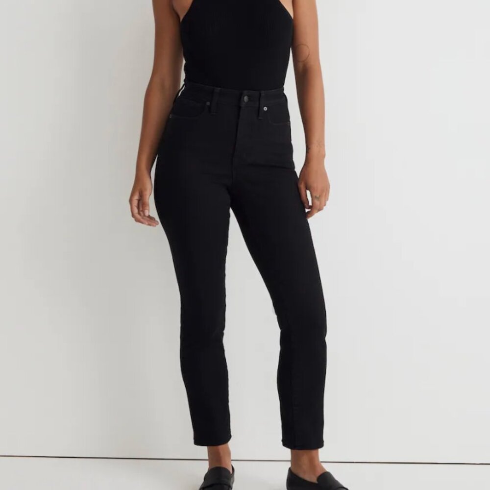 Madewel Curvy Stovepipe Jeans in Black Rinse Wash, Size 26, NWT